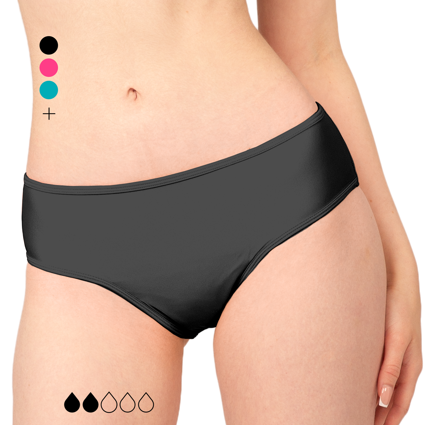 Period Swimwear Mid Waisted Bottoms