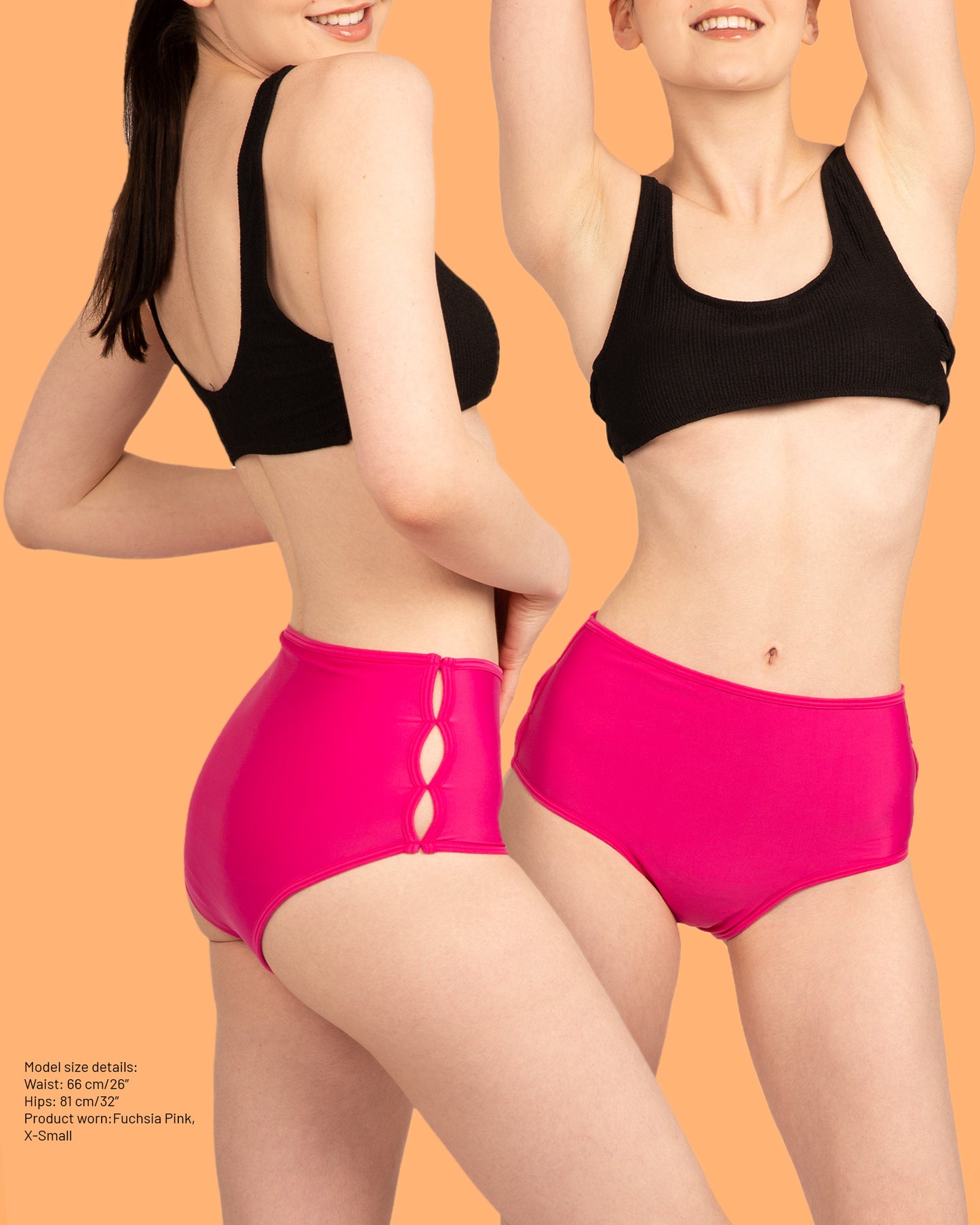 Period Swimwear - Slotted High Waisted Bottoms