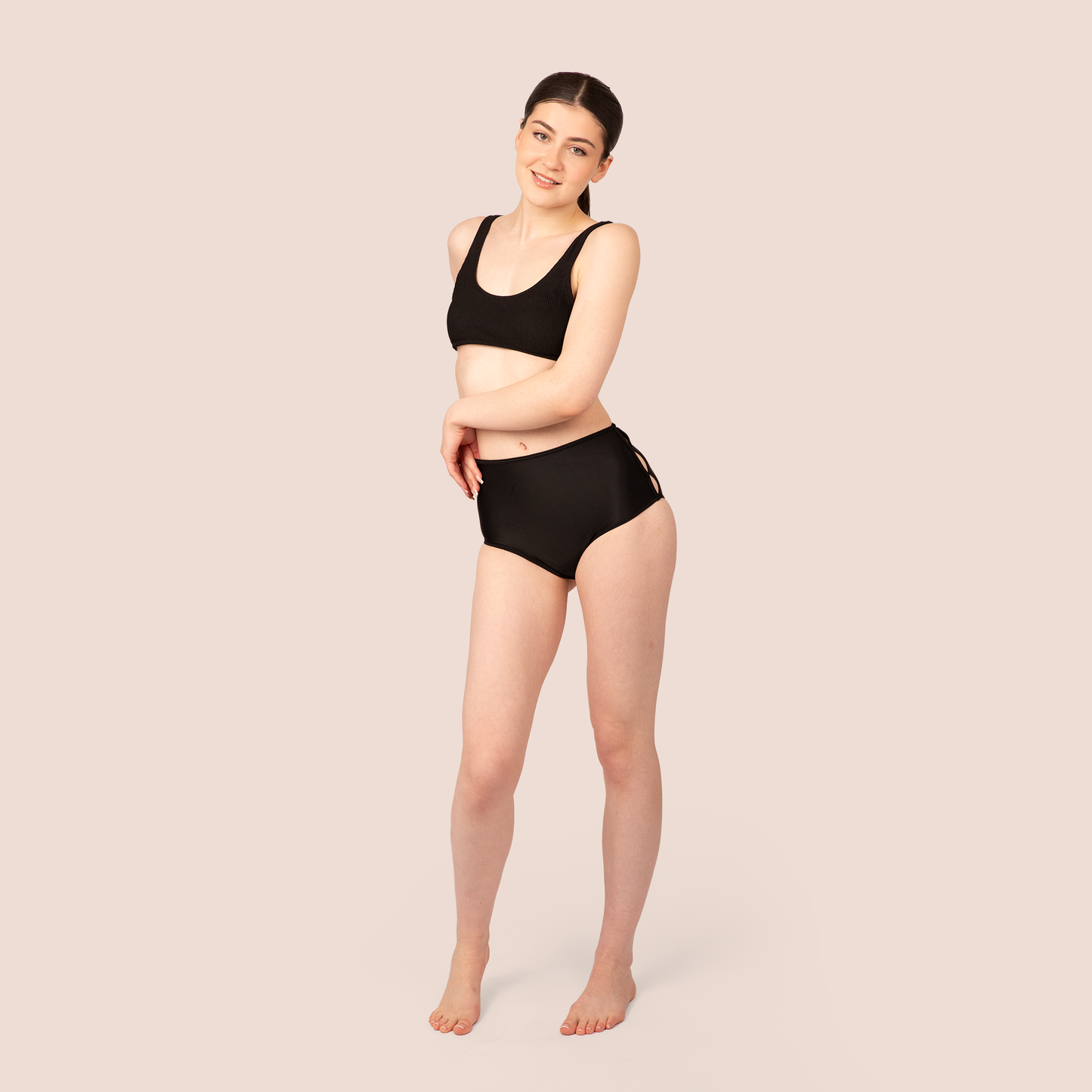 Period Swimwear - Slotted High Waisted Bottoms