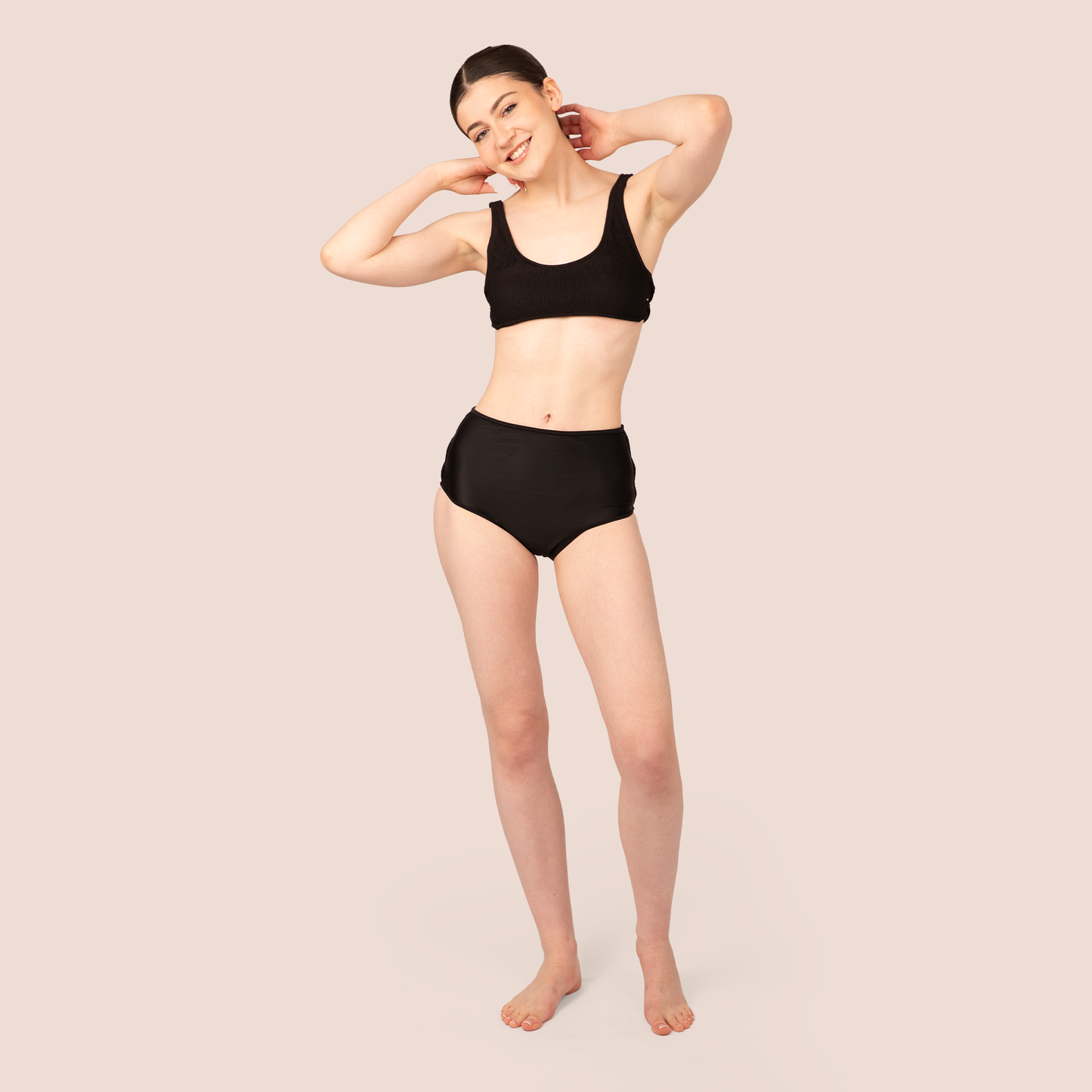 Period Swimwear - Slotted High Waisted Bottoms
