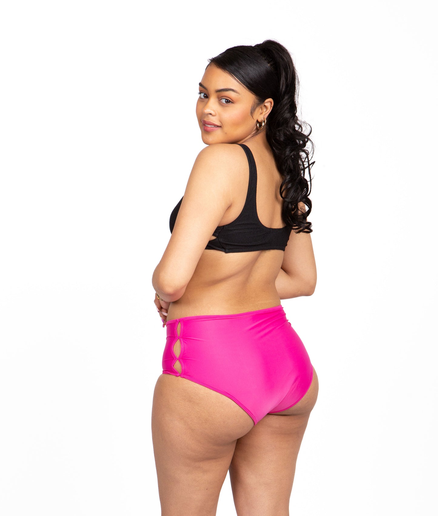 Period Swimwear - Slotted High Waisted Bottoms