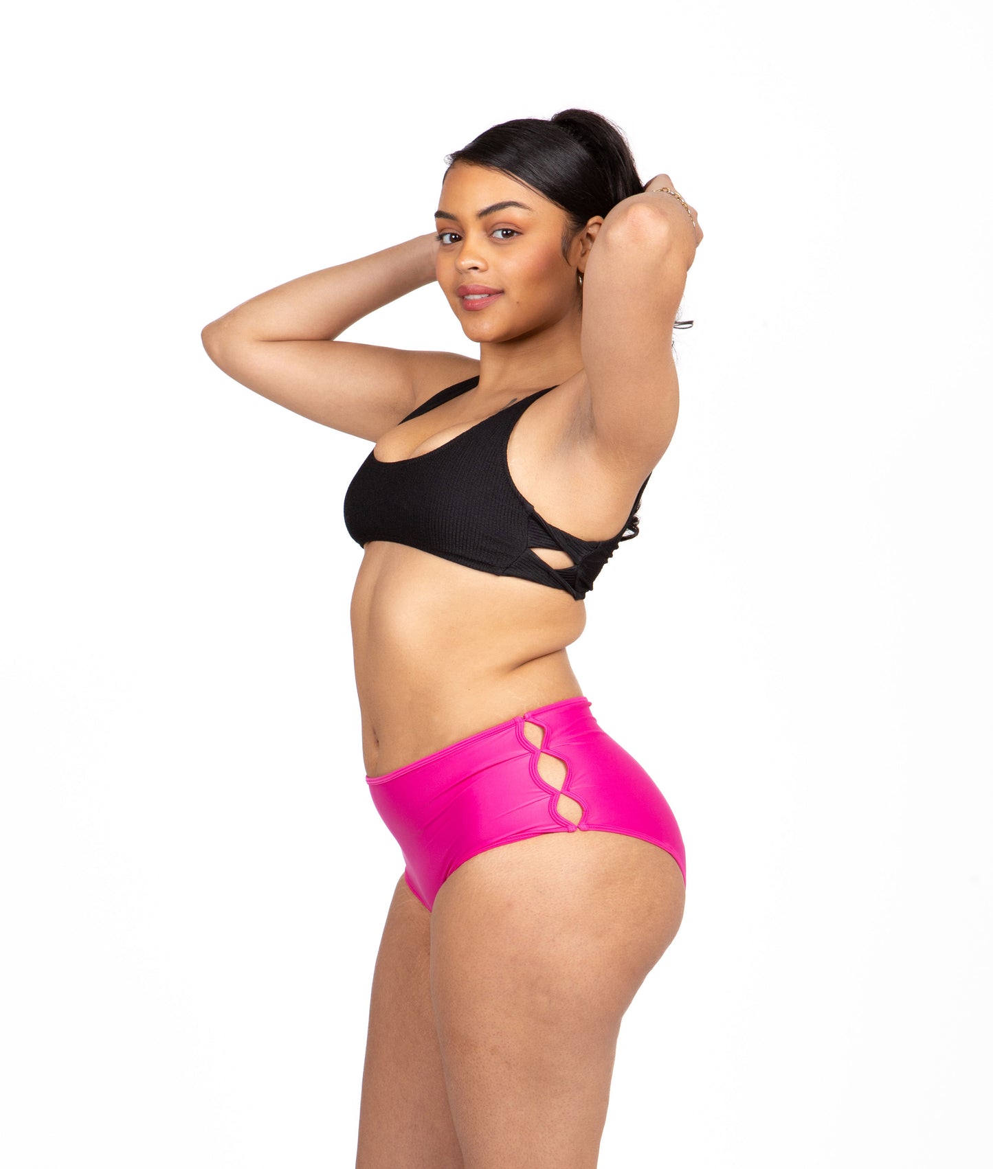 Period Swimwear - Slotted High Waisted Bottoms