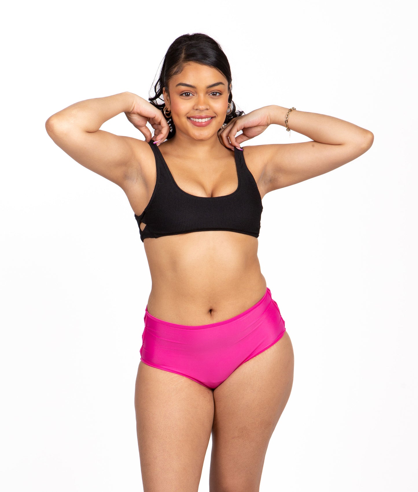 Period Swimwear - Slotted High Waisted Bottoms