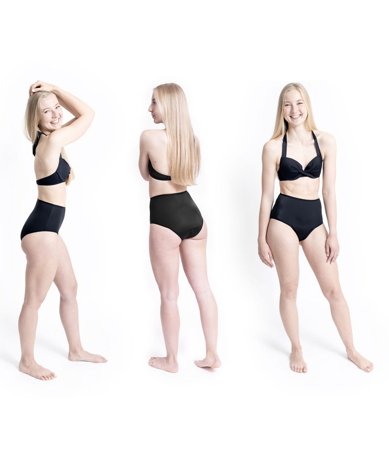 Period Swimwear Menstrual Leakproof Bikini Bottom Absorbent Pants High  Waist Swimming Trunks for Teenagers Women,Purple M