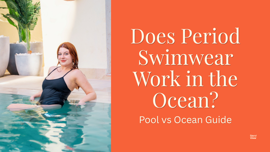 Does period swimwear work in the ocean - woman enjoying the pool confidently - Savvi Wear