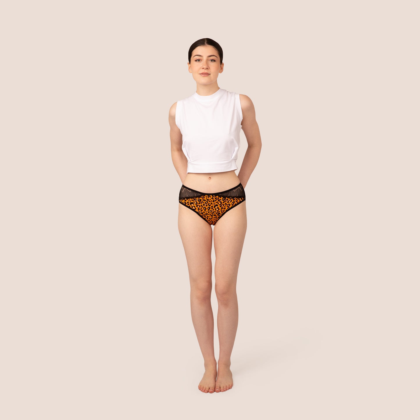 Mid-High Waist Period Lace Bikini Brief