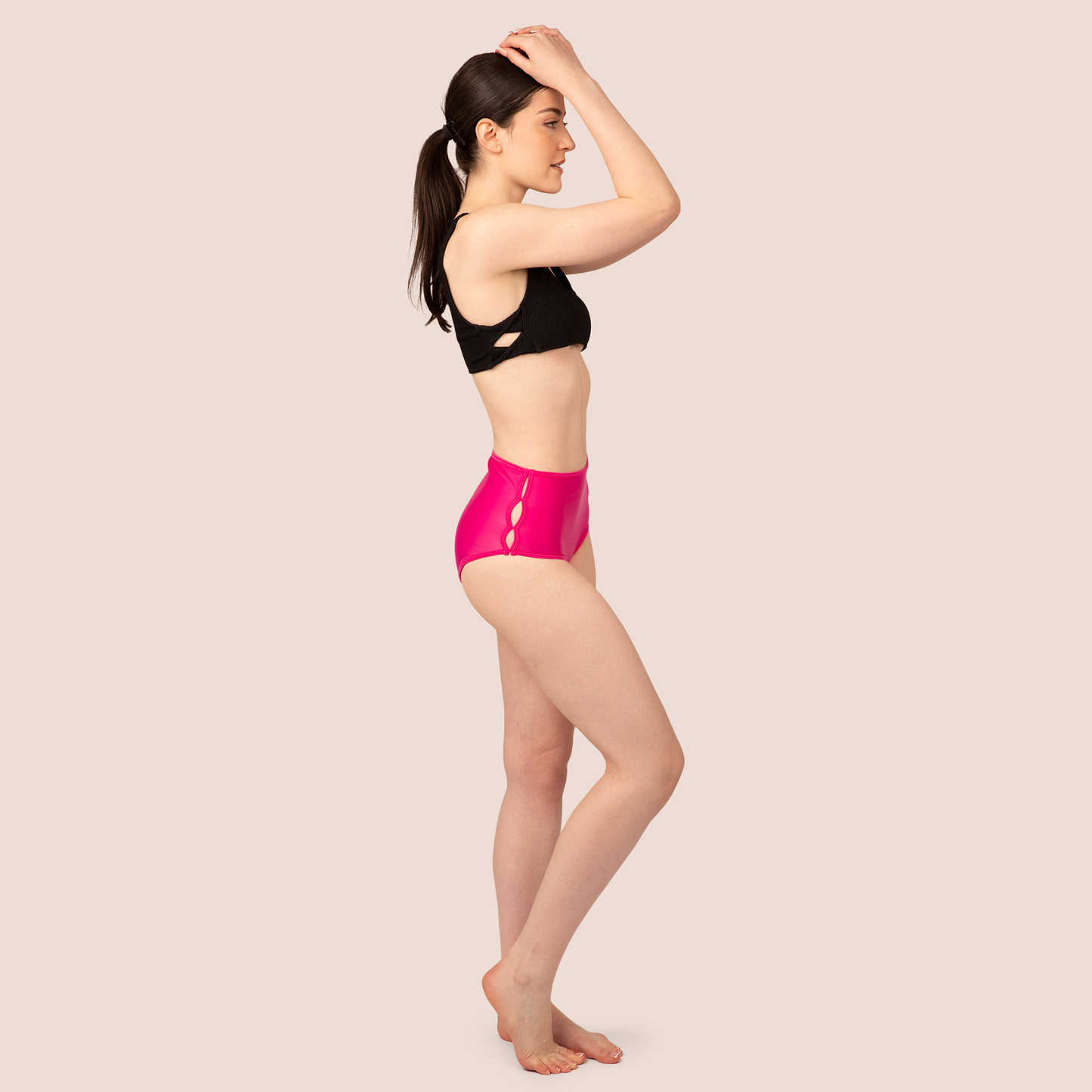 Period Swimwear - Slotted High Waisted Bottoms