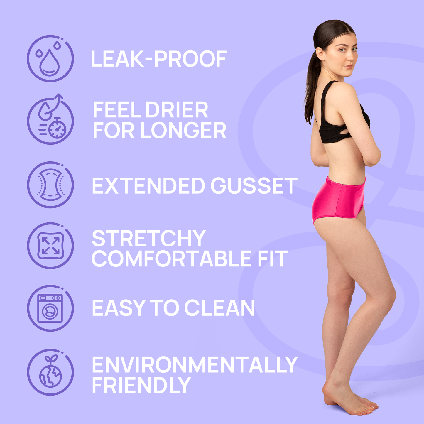 Period Swimwear High Waisted Bottoms