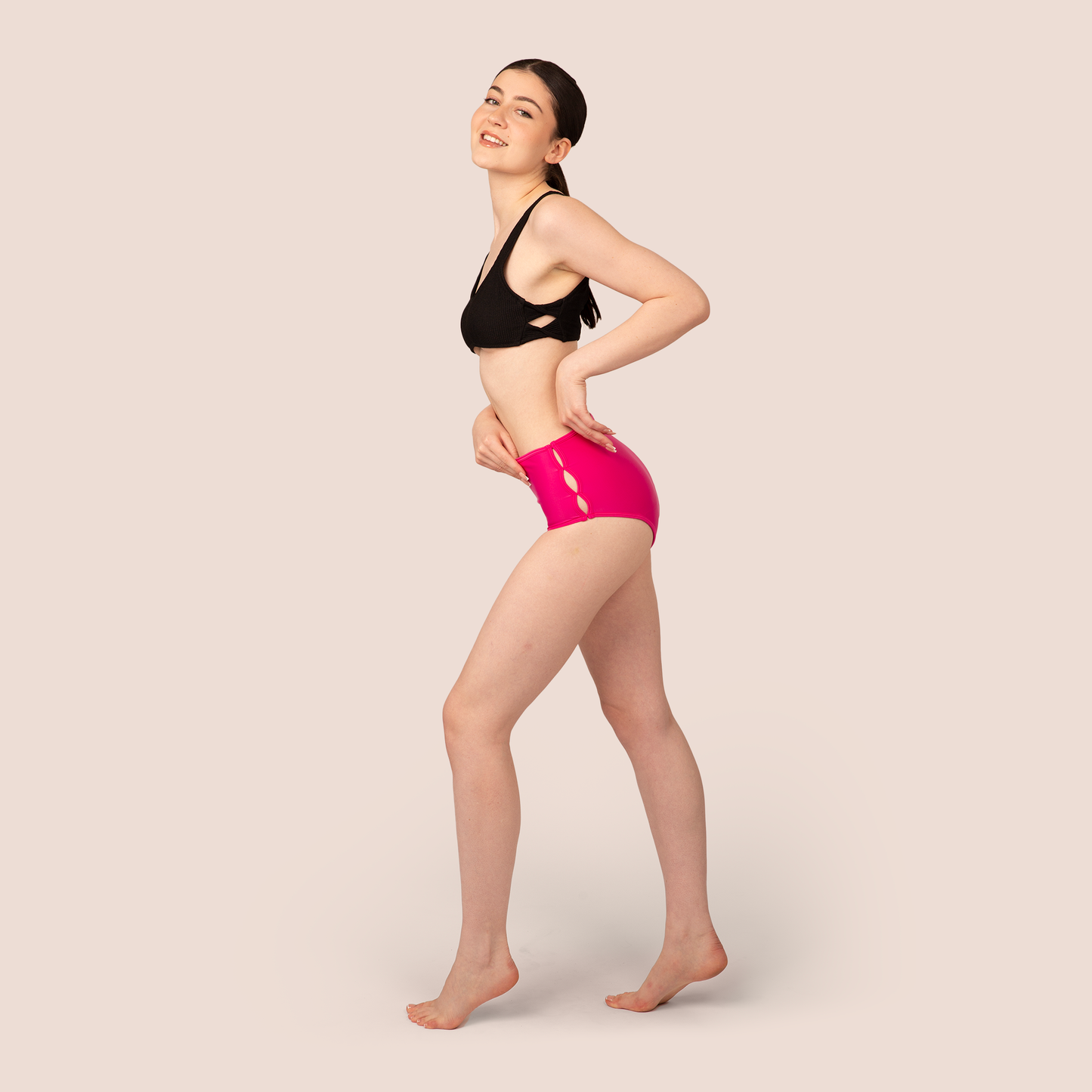 Period Swimwear - Slotted High Waisted Bottoms