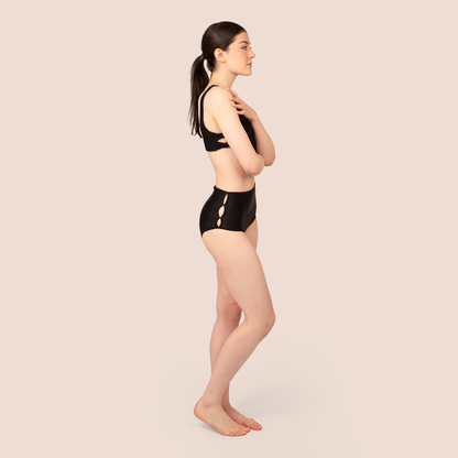 Period Swimwear - Slotted High Waisted Bottoms