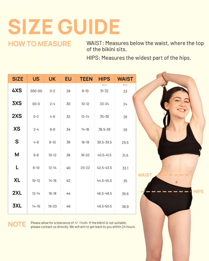 Period Swimwear - Slotted High Waisted Bottoms