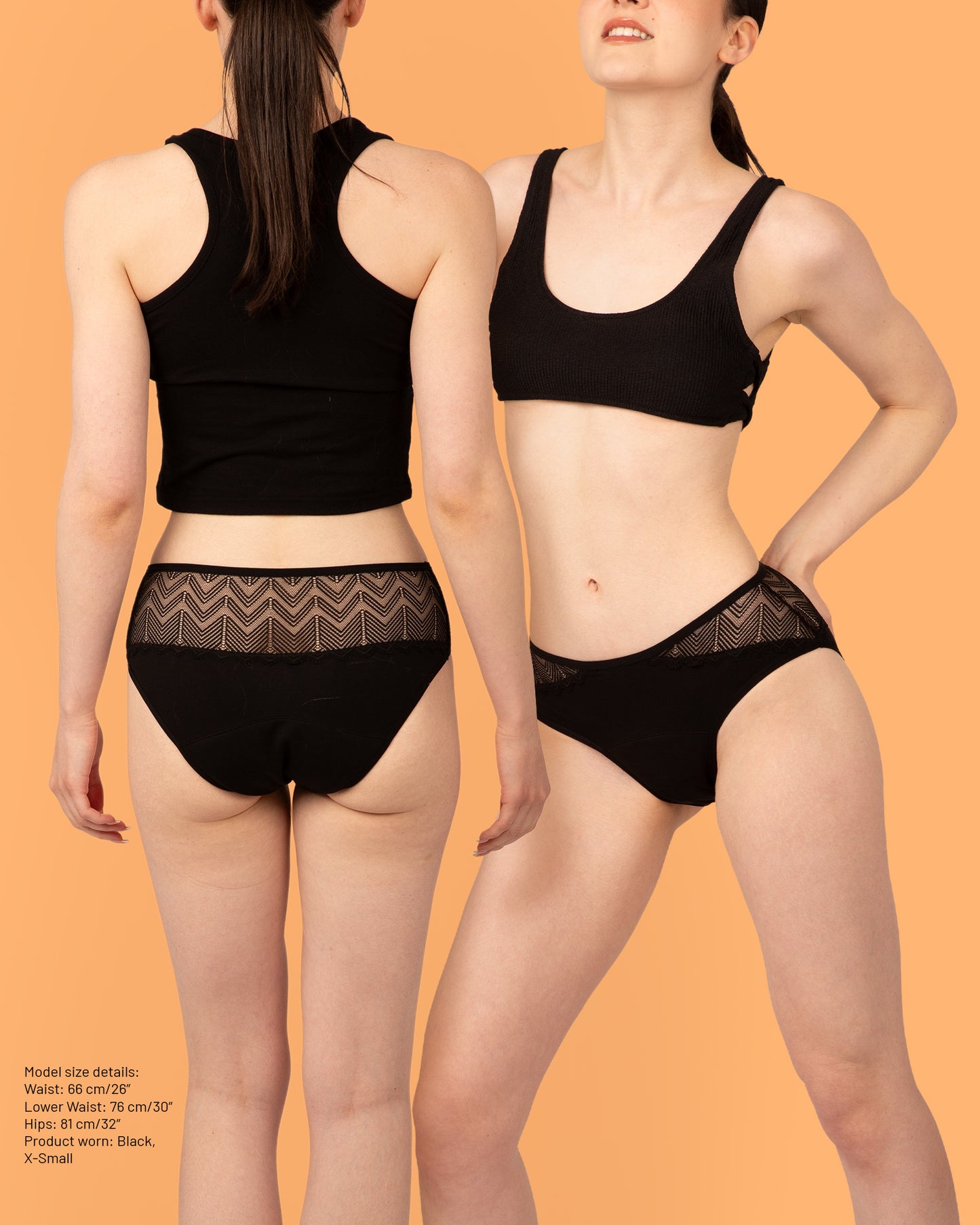 Mid-High Waist Period Lace Bikini Brief