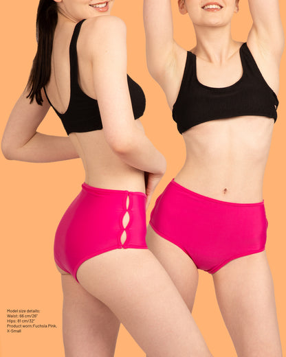 Period Swimwear - Slotted High Waisted Bottoms