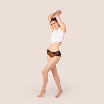 Mid-High Waist Period Lace Bikini Brief