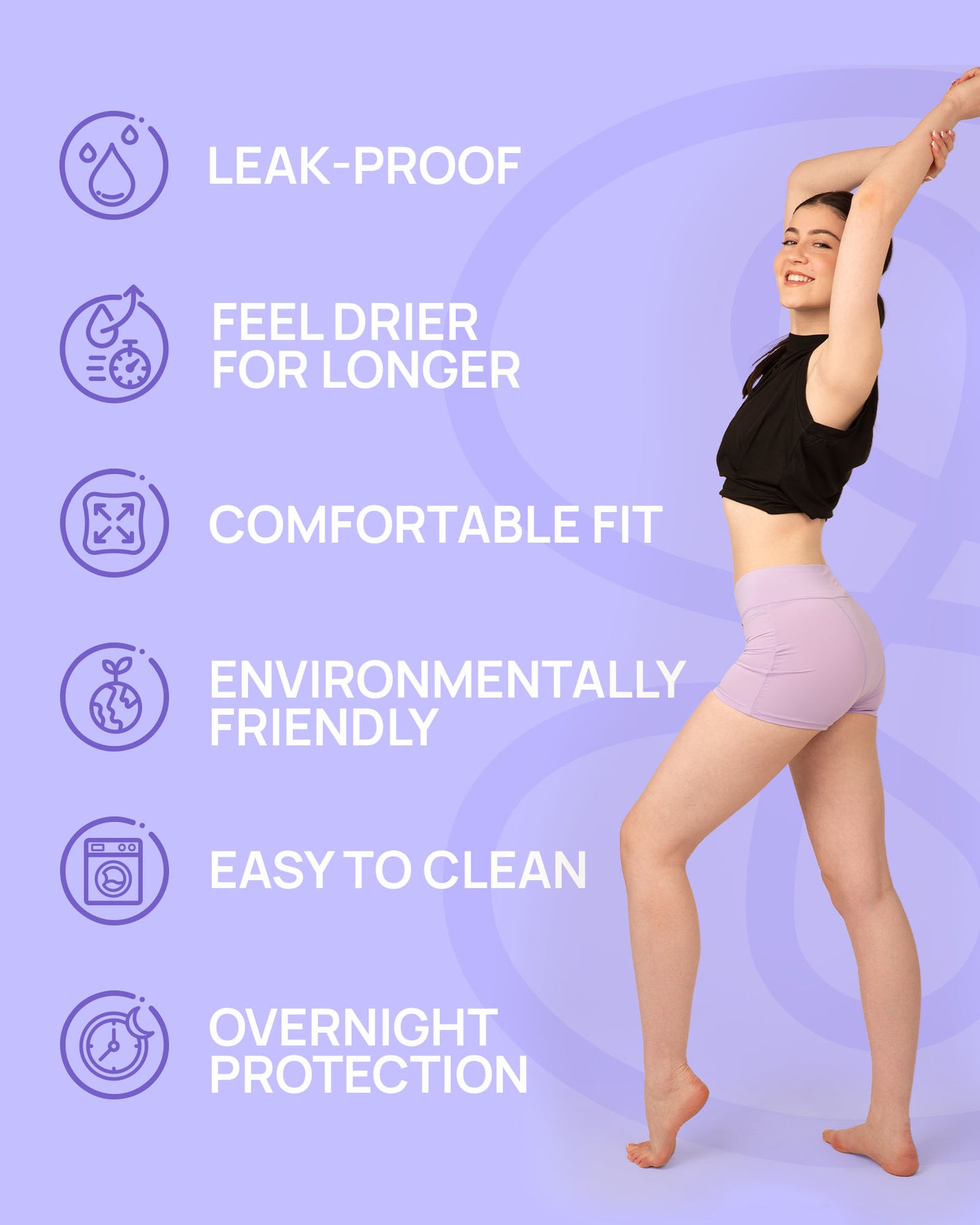 Teens Period Boyshorts – Heavy Flow & Overnight Protection